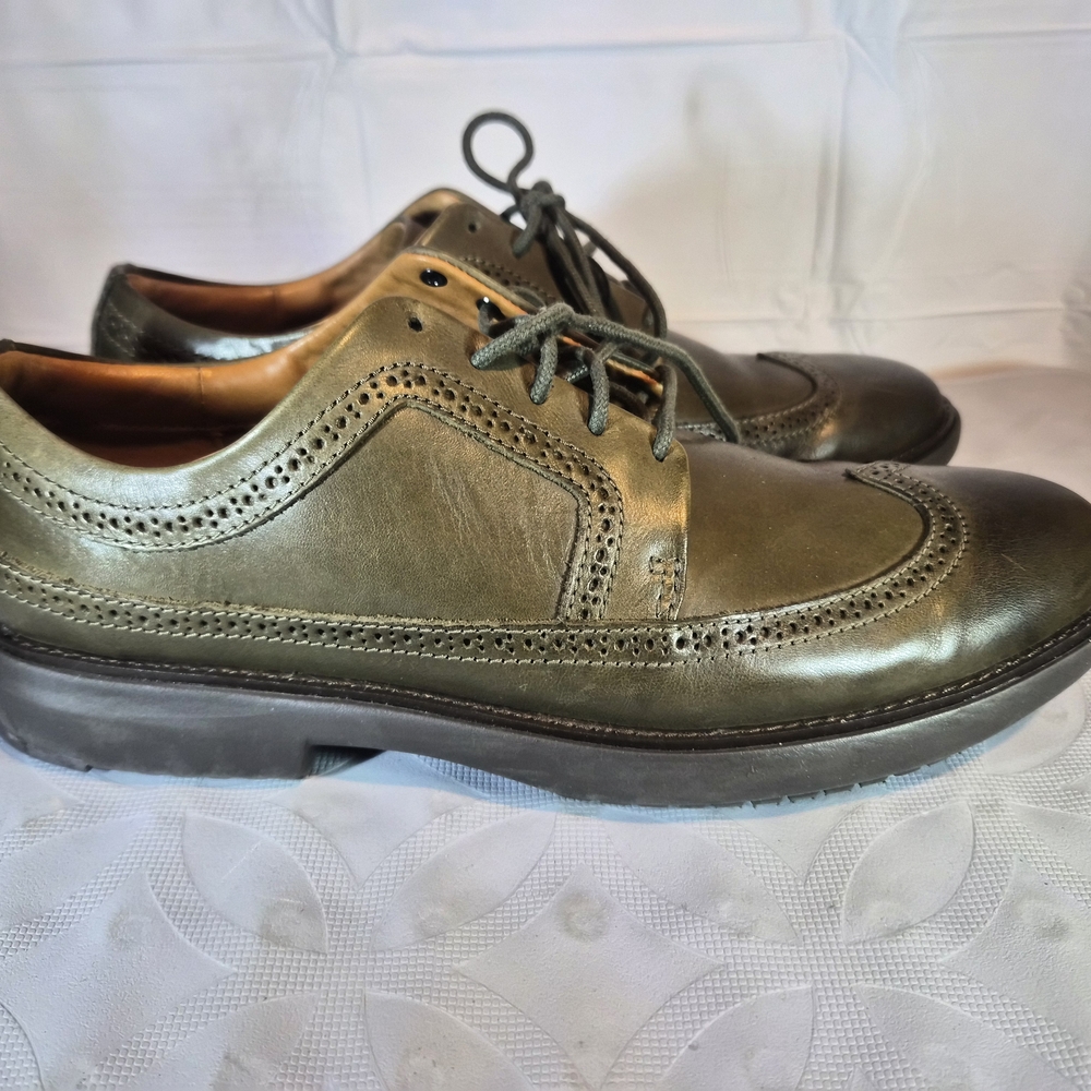 Men's Fitflop Classic Leather Wingtip Shoes Size 11 Pre-owned - Picture 3 of 7